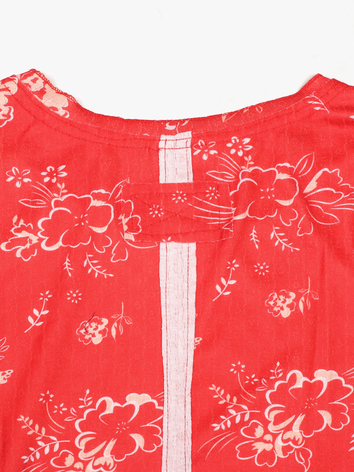 Ditsy Bloom Print Long Sleeve T-Shirt - Red - 3