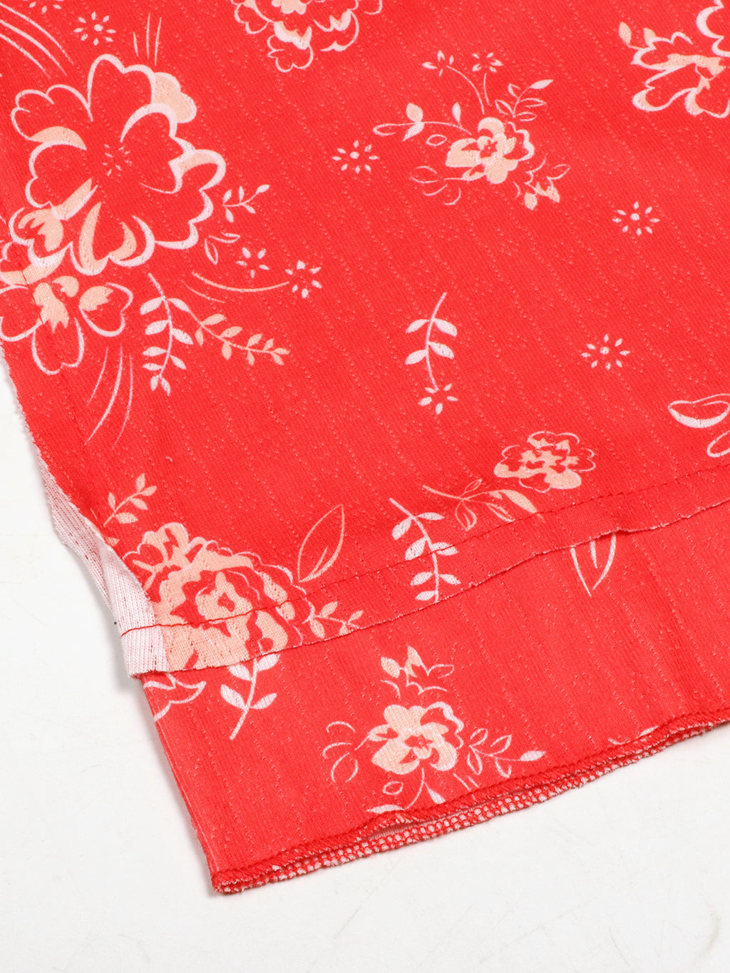 Ditsy Bloom Print Long Sleeve T-Shirt - Red - 6