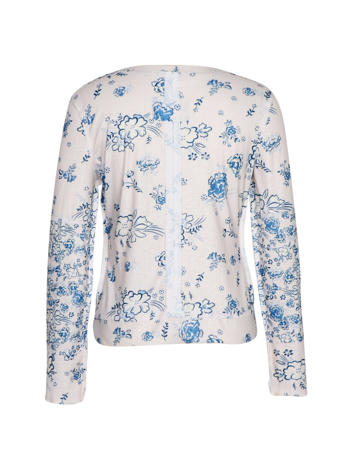 Ditsy Bloom Print Long Sleeve T-Shirt - White - 2
