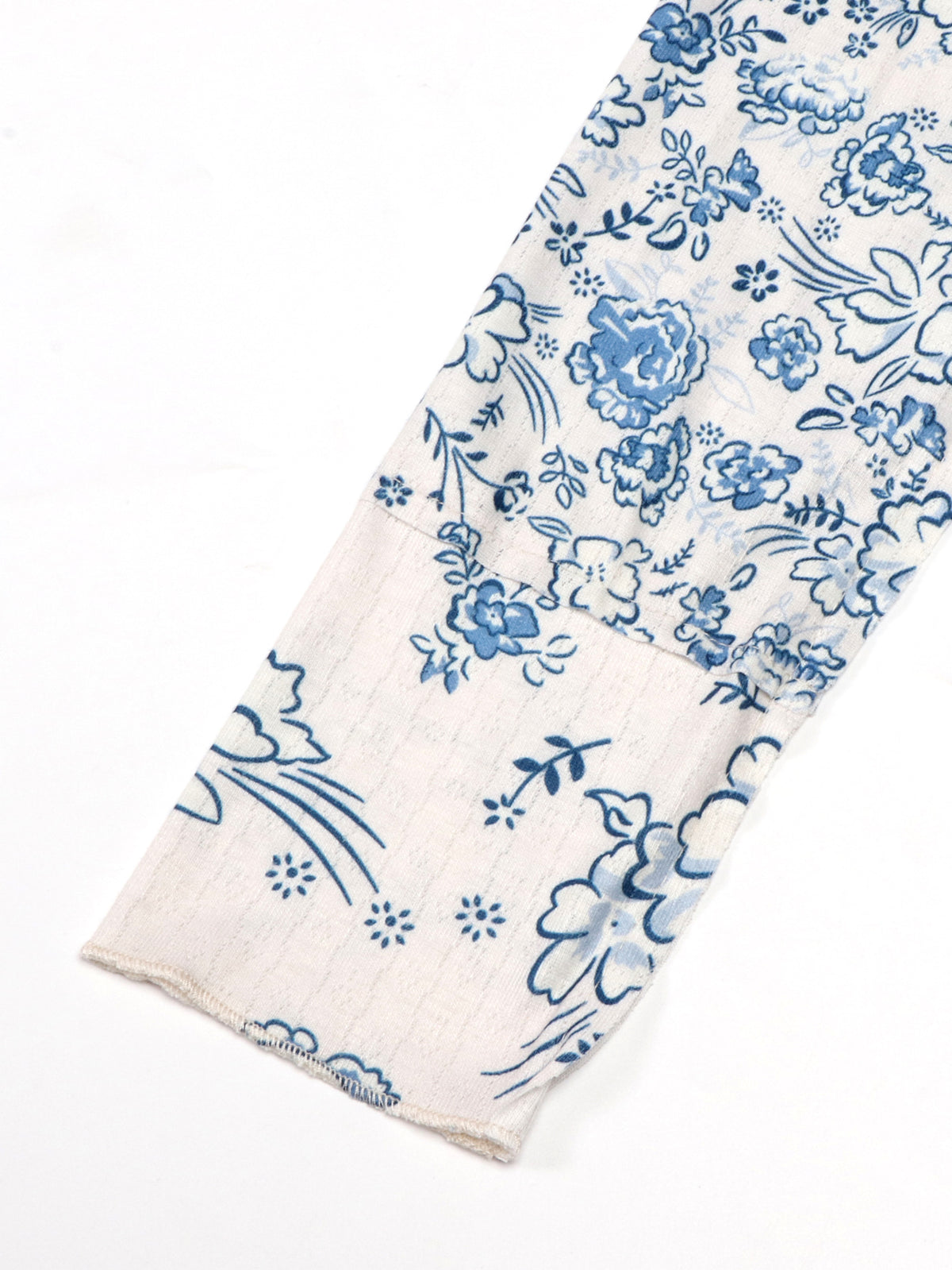Ditsy Bloom Print Long Sleeve T-Shirt - White - 5