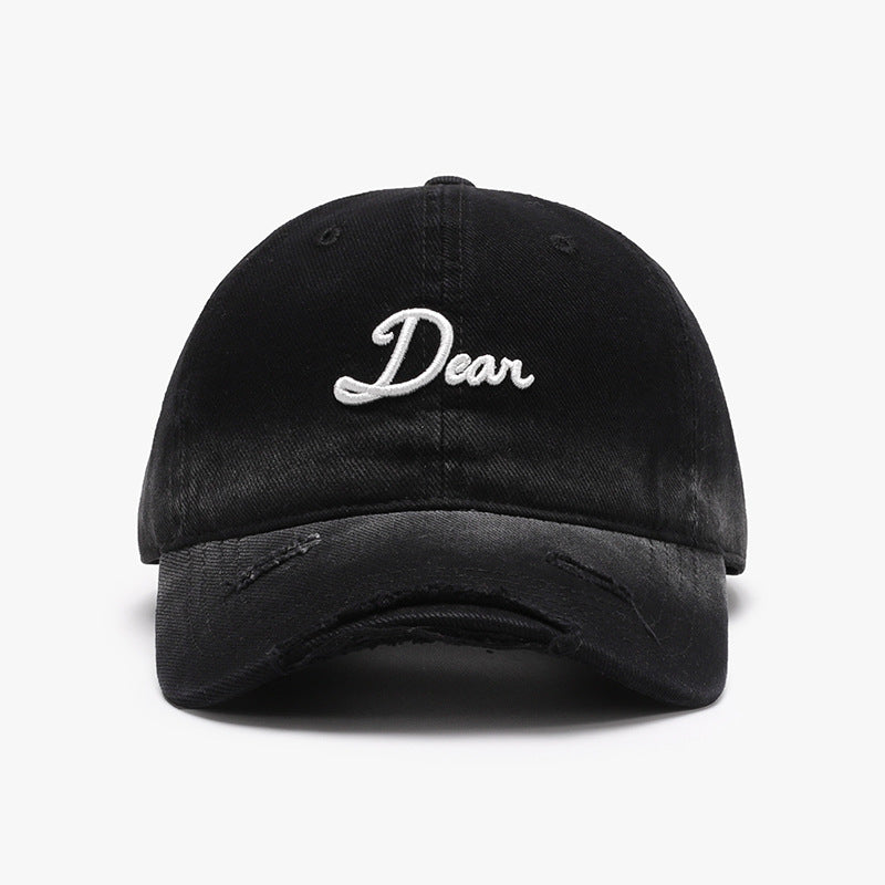 Gradient Wash Distressed Baseball Cap - Color_1