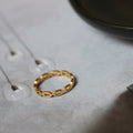 Cut Out Chain Link Stacking Ring - Gold-1