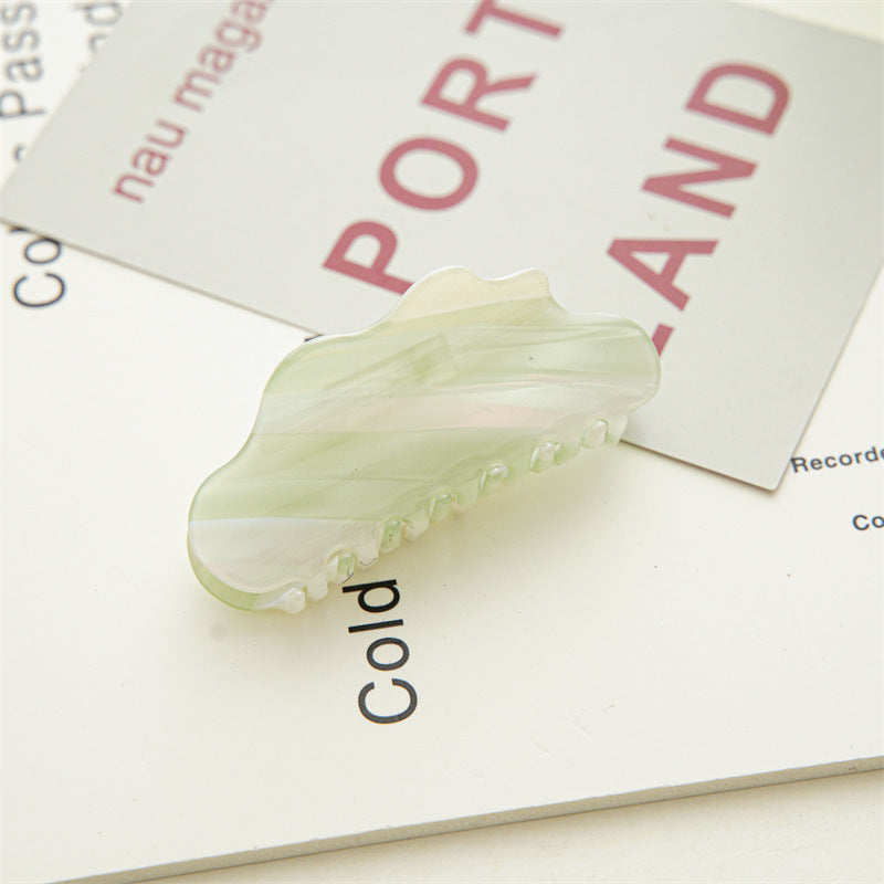Marbled Cloud Shaped Hair Claw Clip - Green