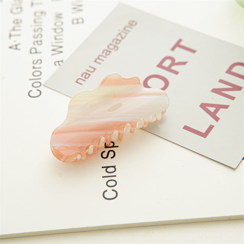 Marbled Cloud Shaped Hair Claw Clip - Pink