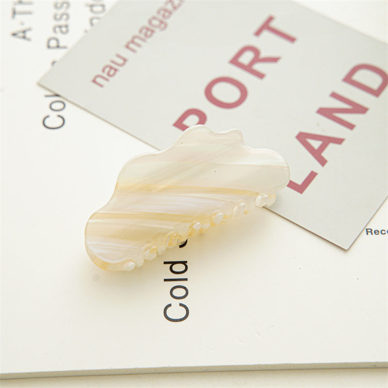 Marbled Cloud Shaped Hair Claw Clip - Yellow