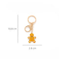 Gingerbread Man Charm Keychain - Gold