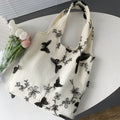 Embroidered Canvas Slouchy Shoulder Bag - Color_01