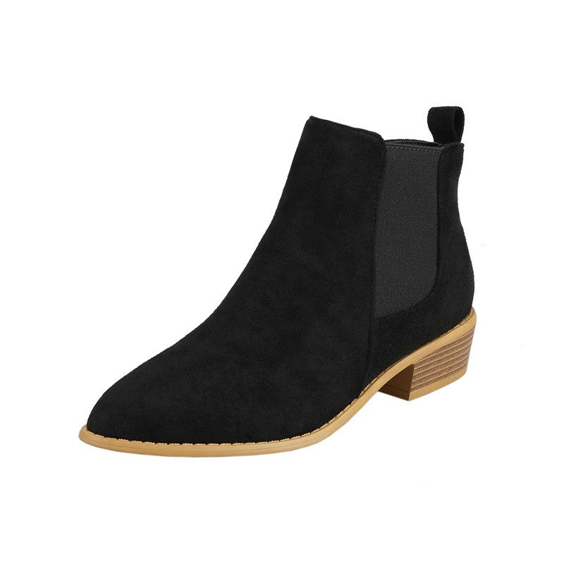Pointed Toe Chelsea Ankle Boots with Side Zip