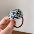Curved Acetate Ponytail Cuff Hair Tie - Black