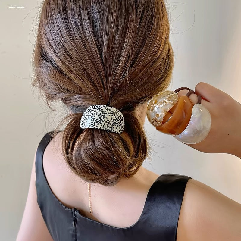 Curved Acetate Ponytail Cuff Hair Tie