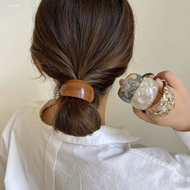 Curved Acetate Ponytail Cuff Hair Tie - view 4