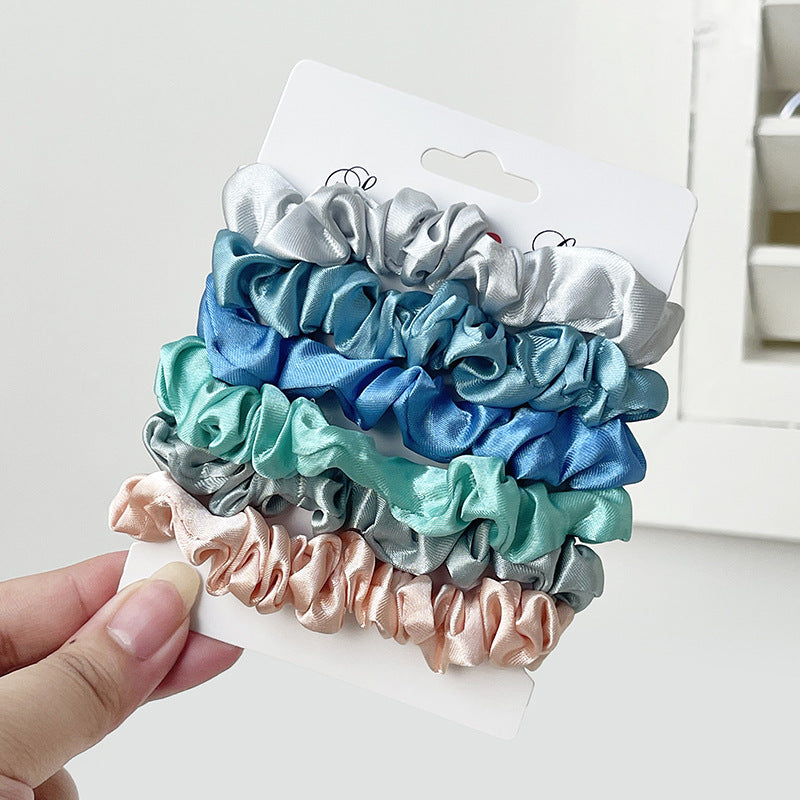 Satin Mini Scrunchie Six Piece Set - NO_01
