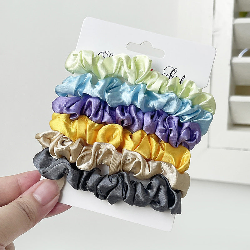 Satin Mini Scrunchie Six Piece Set - NO_02