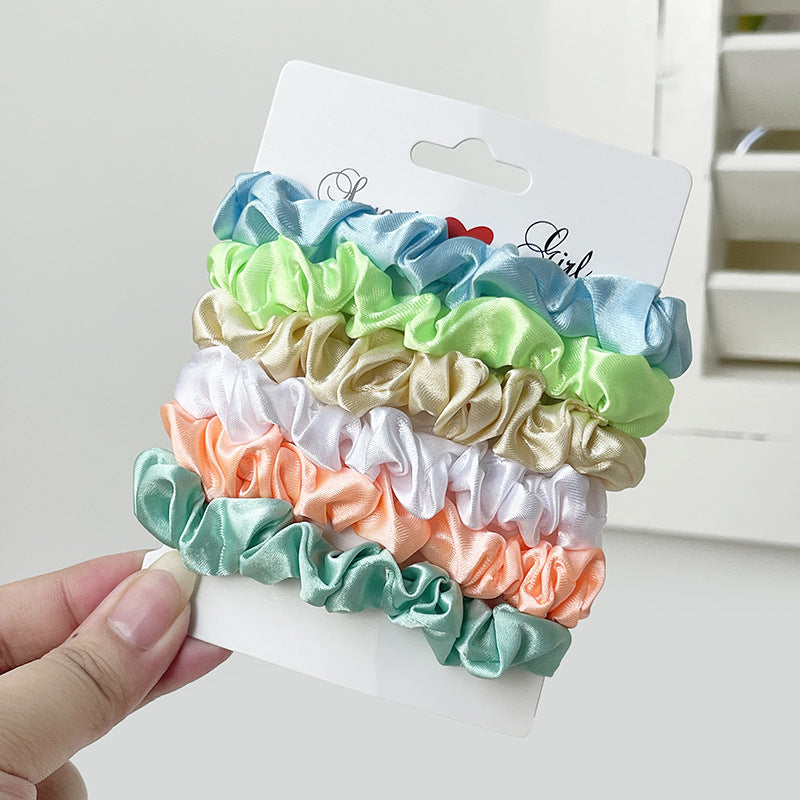 Satin Mini Scrunchie Six Piece Set - NO_04