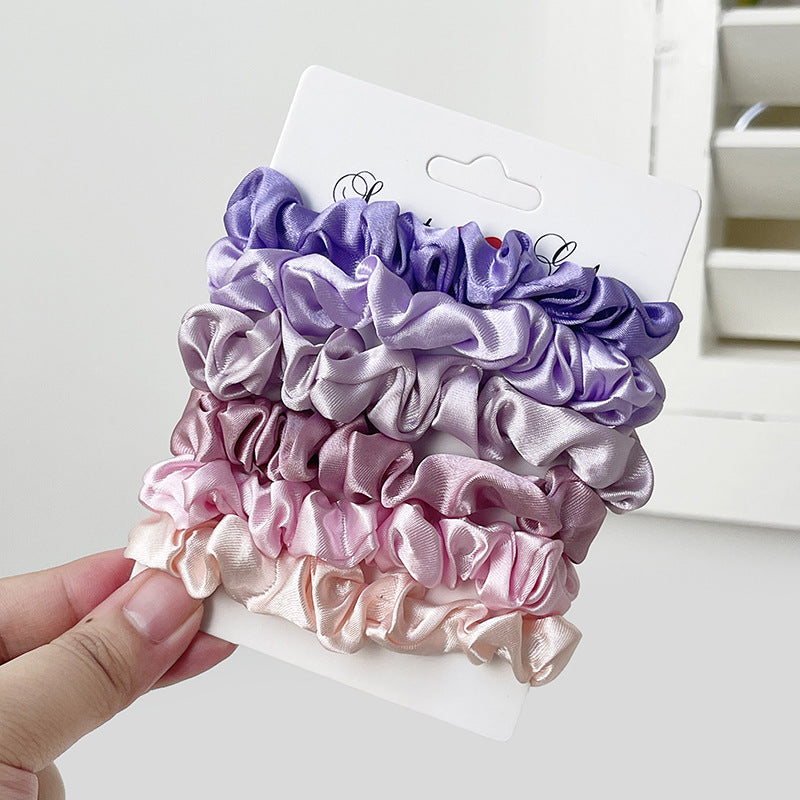 Satin Mini Scrunchie Six Piece Set - NO_05