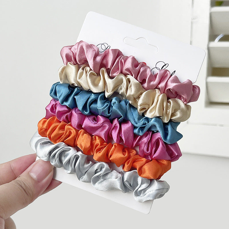 Satin Mini Scrunchie Six Piece Set - NO_06