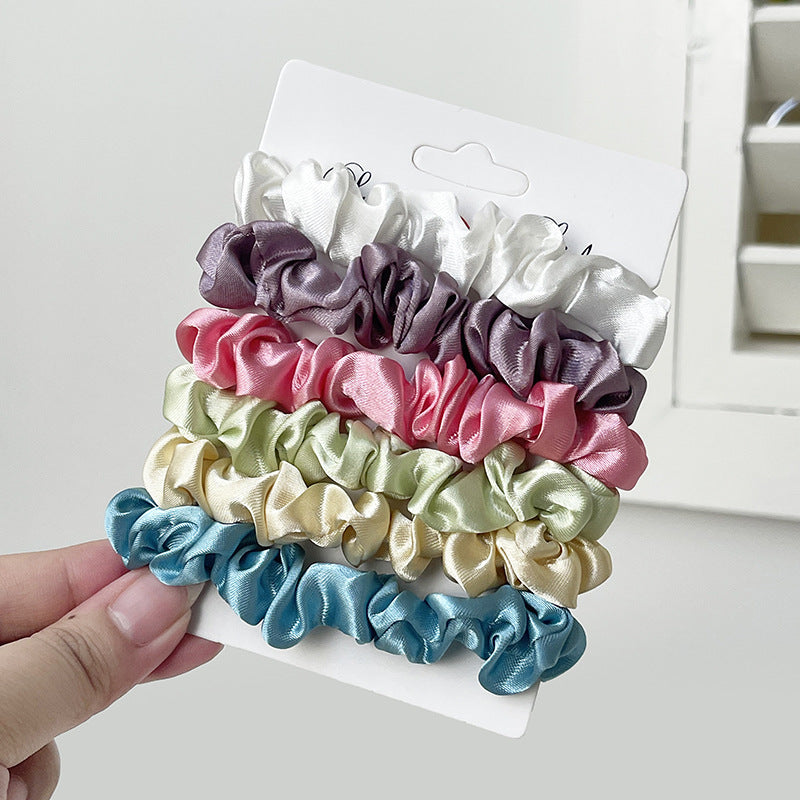 Satin Mini Scrunchie Six Piece Set - NO_08