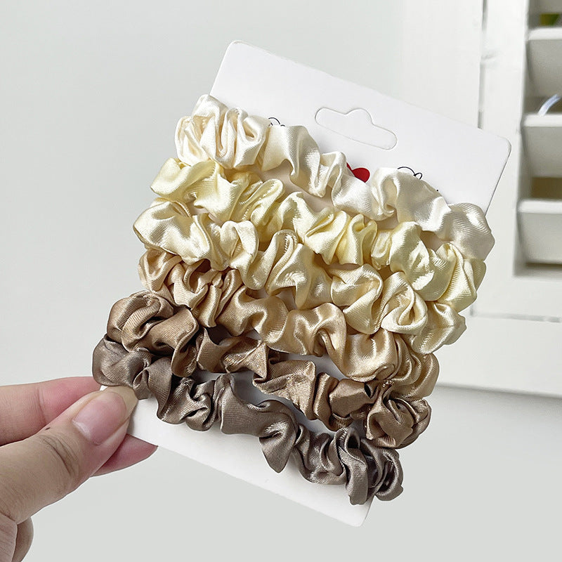 Satin Mini Scrunchie Six Piece Set - NO_09
