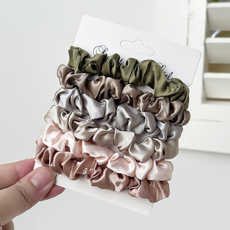 Satin Mini Scrunchie Six Piece Set - NO_11
