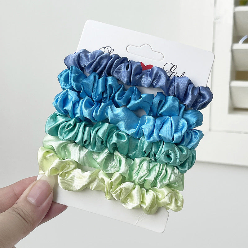 Satin Mini Scrunchie Six Piece Set - NO_13