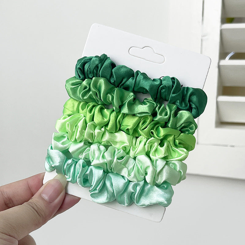 Satin Mini Scrunchie Six Piece Set - NO_14