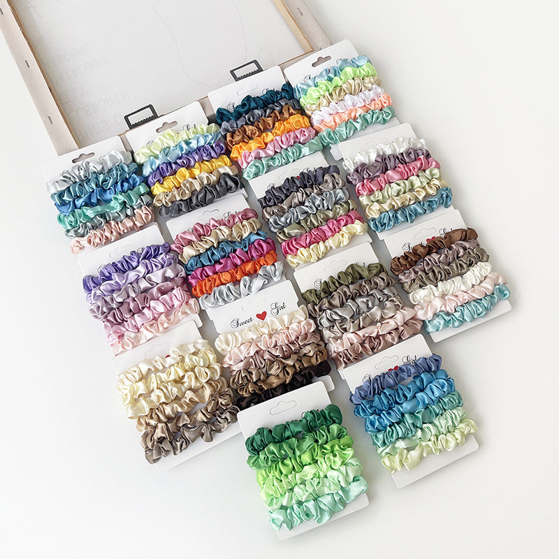 Satin Mini Scrunchie Six Piece Set