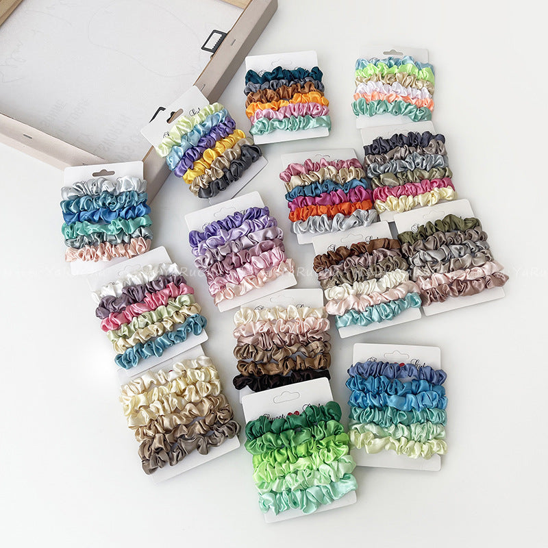 Satin Mini Scrunchie Six Piece Set - view 1