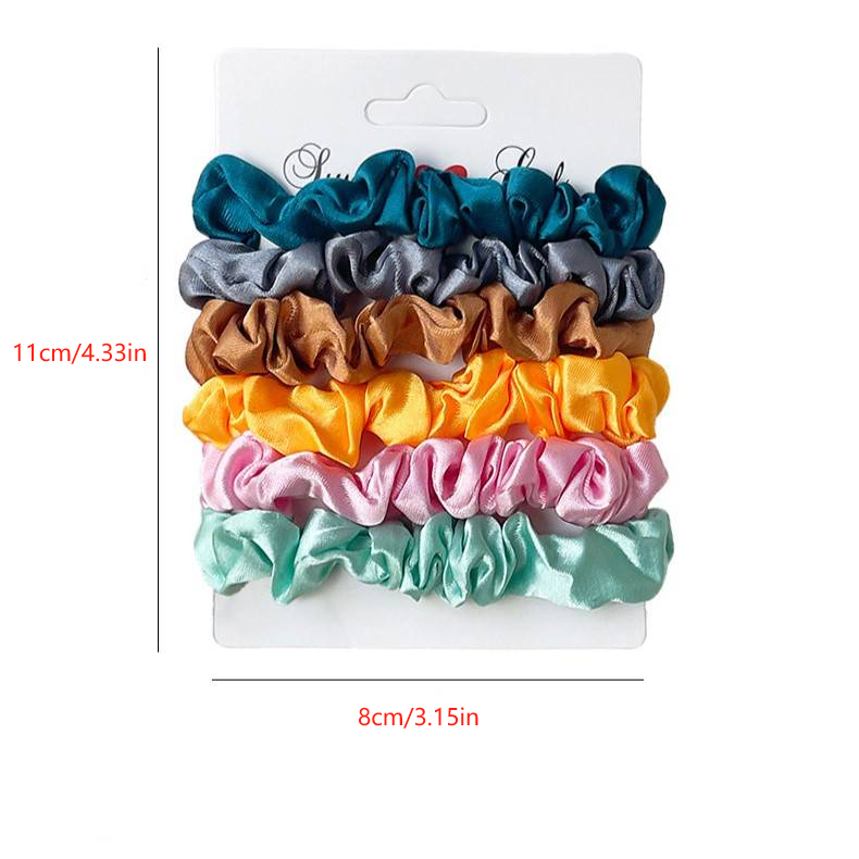 Satin Mini Scrunchie Six Piece Set - view 2