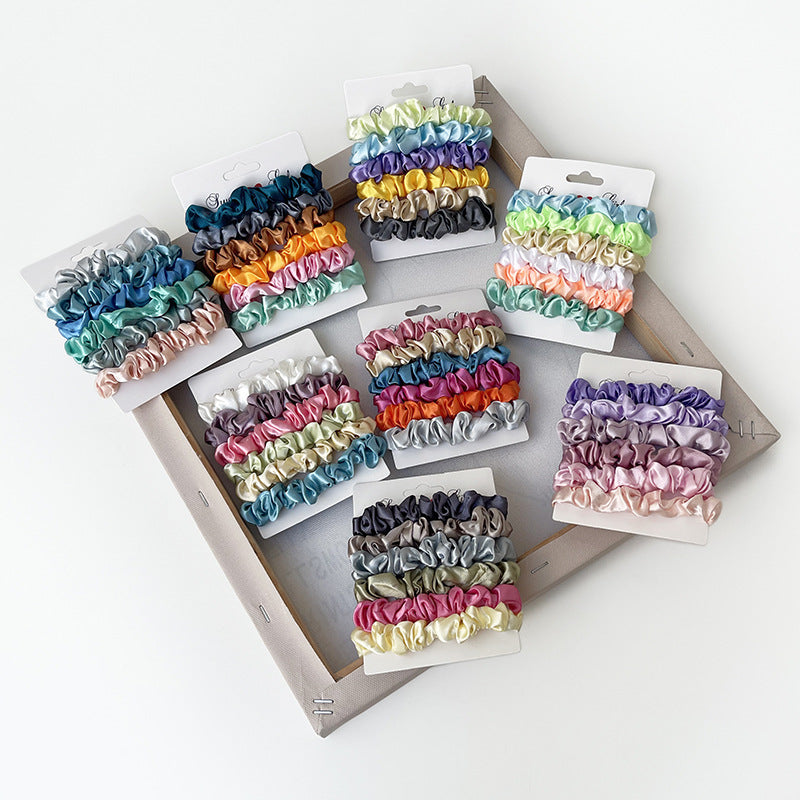 Satin Mini Scrunchie Six Piece Set - view 3