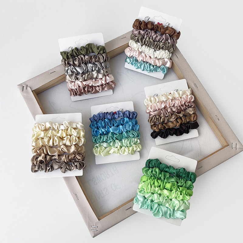 Satin Mini Scrunchie Six Piece Set - view 4