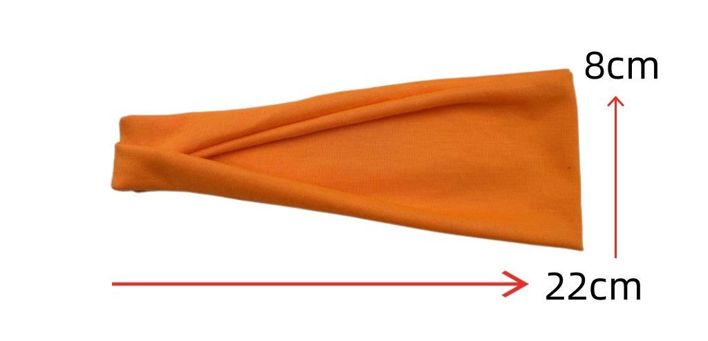 Solid Wide Elastic Yoga Sweatband