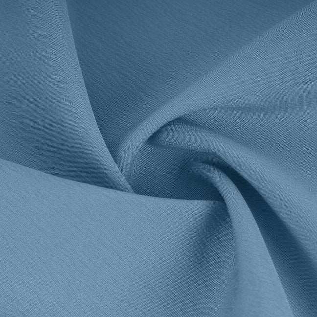 Cotton Linen Wide Leg Pants With Ruffle Hem - Blue - 4