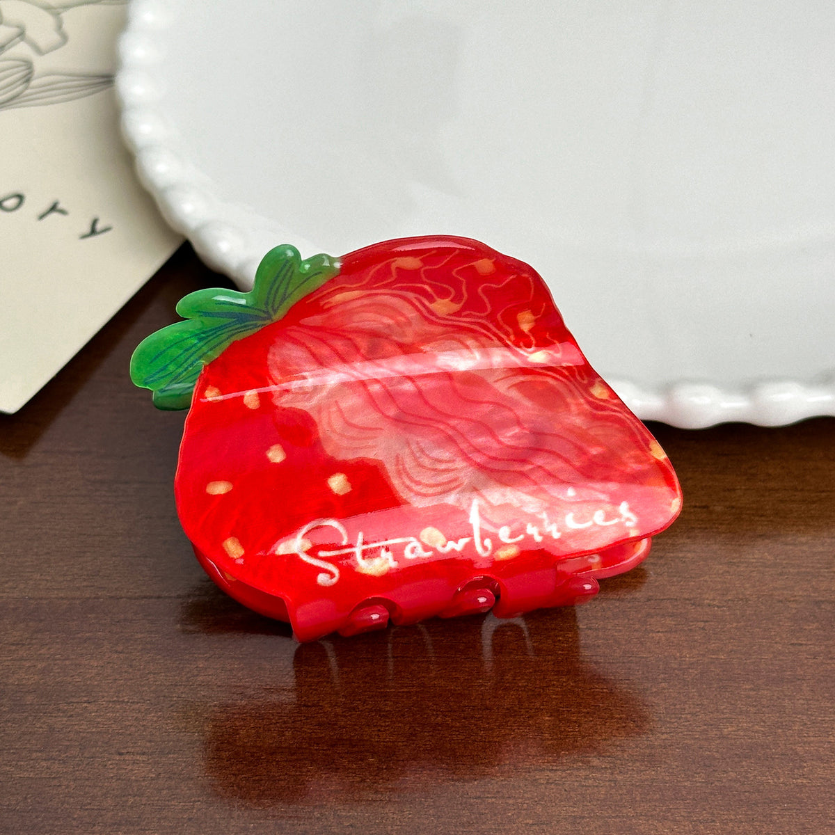 Fruit Shaped Jelly Hair Claw Clip - Strawbery