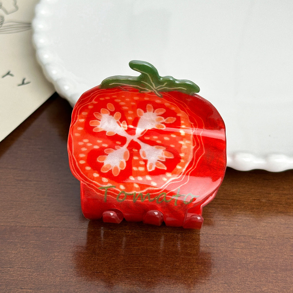 Fruit Shaped Jelly Hair Claw Clip - Tomato