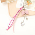 Bow Tassel Heart Charm Keychain - Color_2