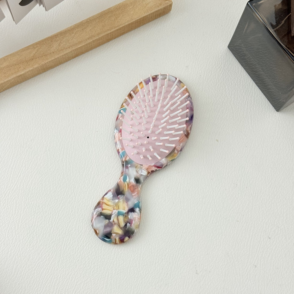 Marbled Mini Detangling Hair Brush - Colorful