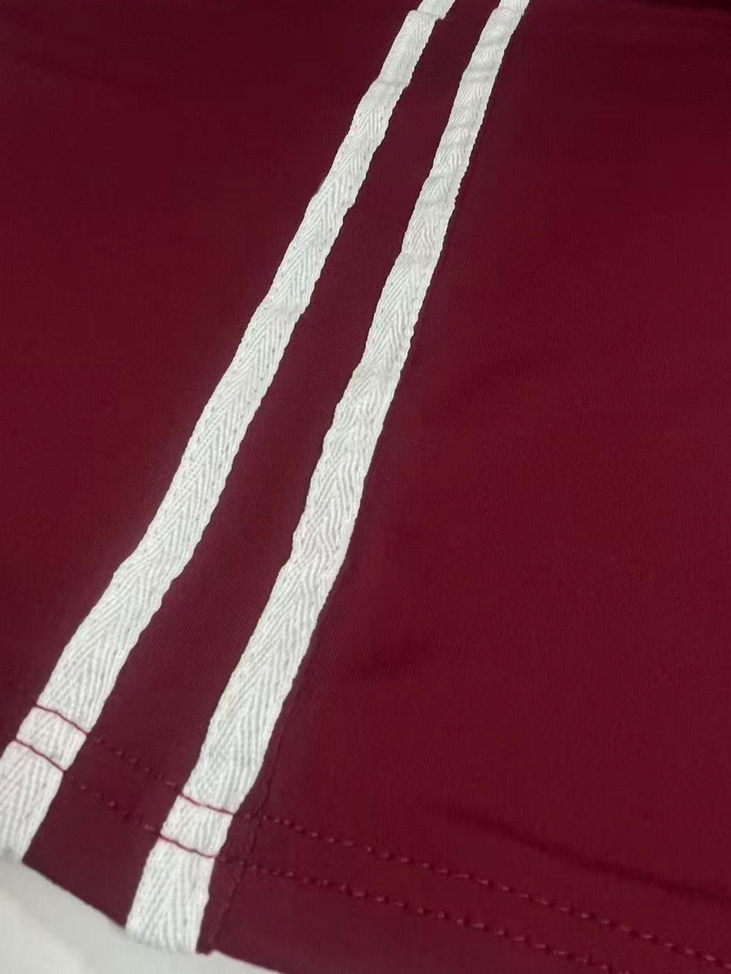 Side Stripe Wide Leg Track Pants - Wine_red - 5