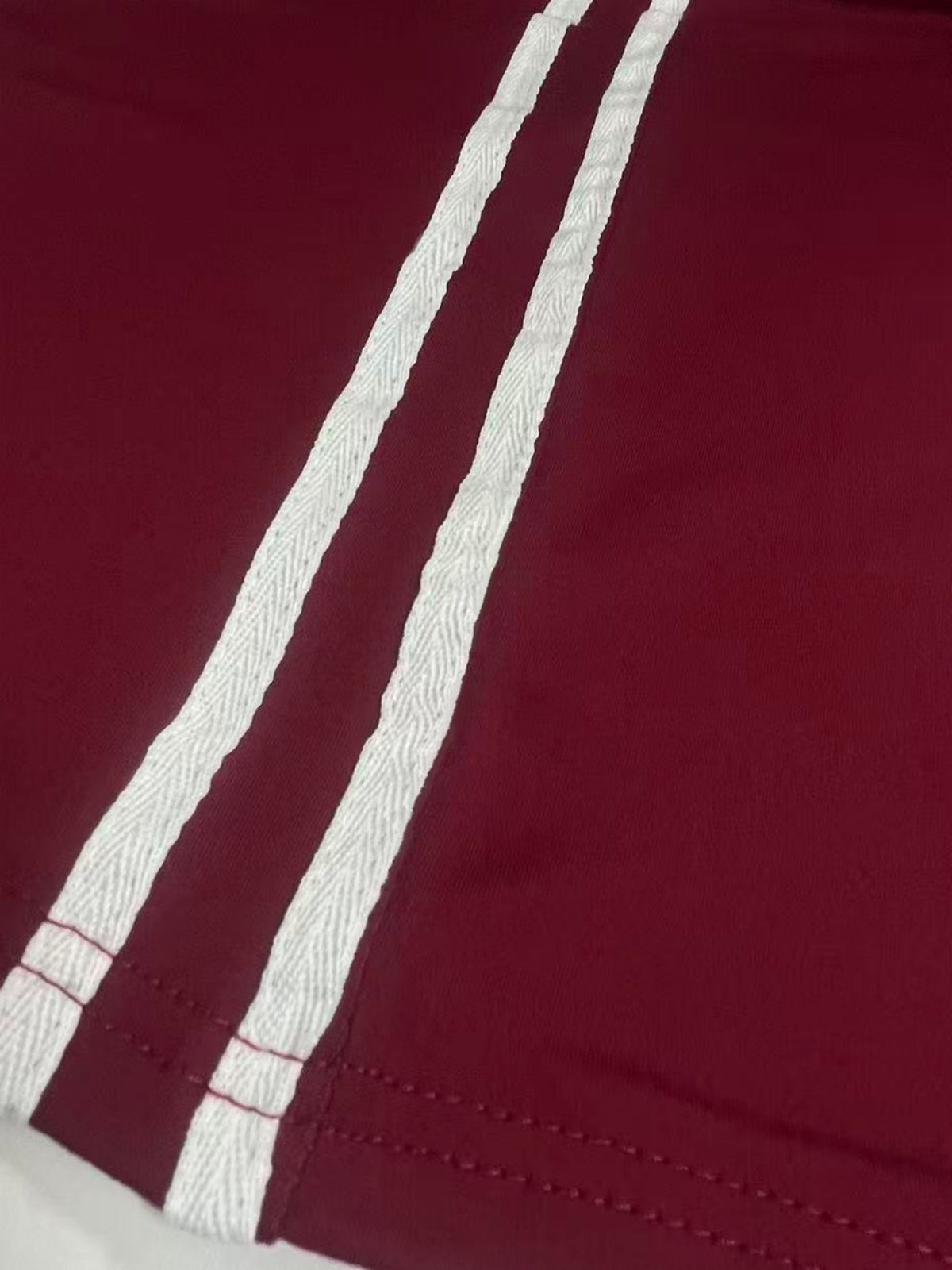 Side Stripe Wide Leg Track Pants - Wine_red - 5