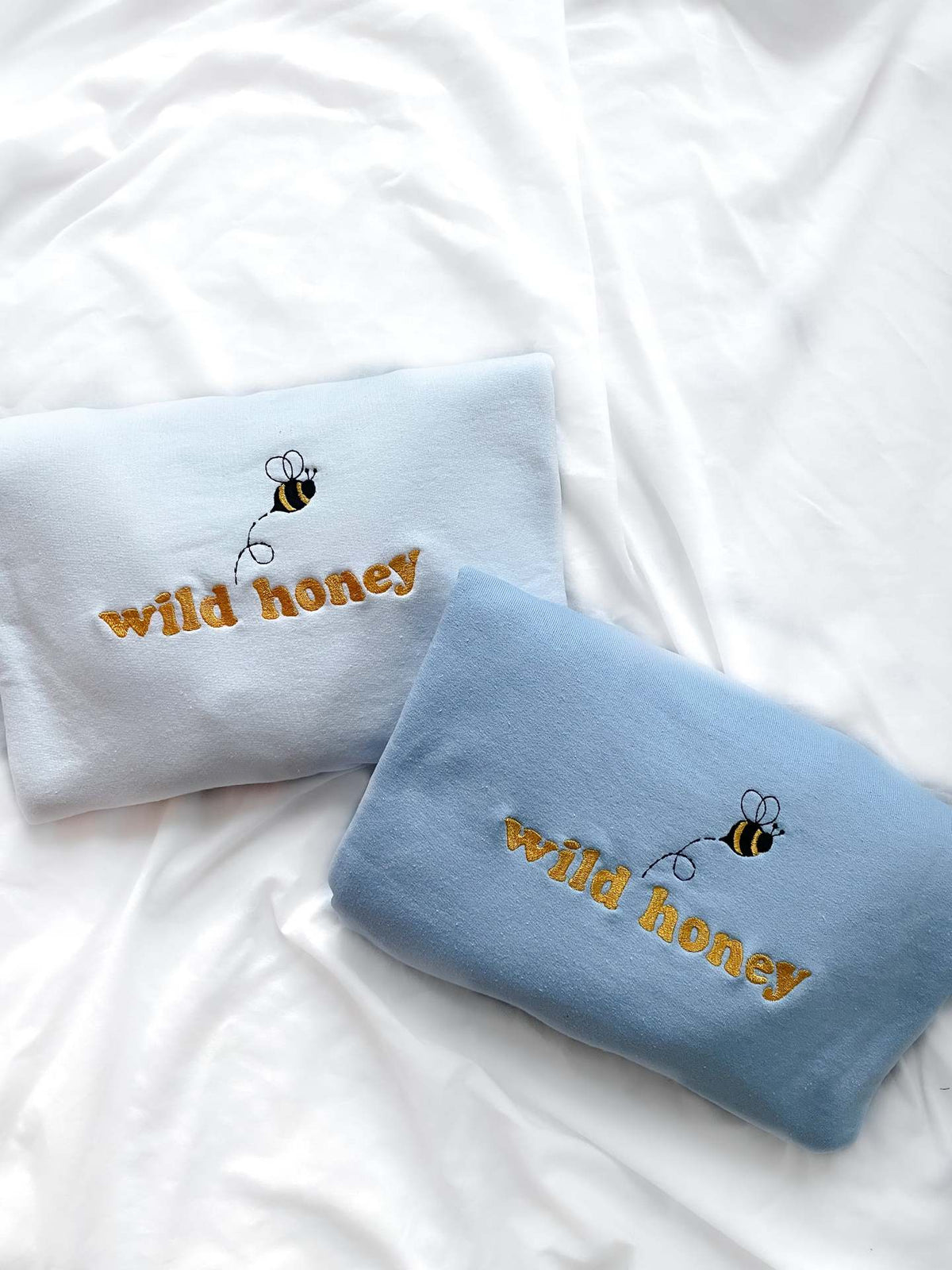 Retro Embroidered Slogan Crewneck Sweatshirt - B_Bee - 1