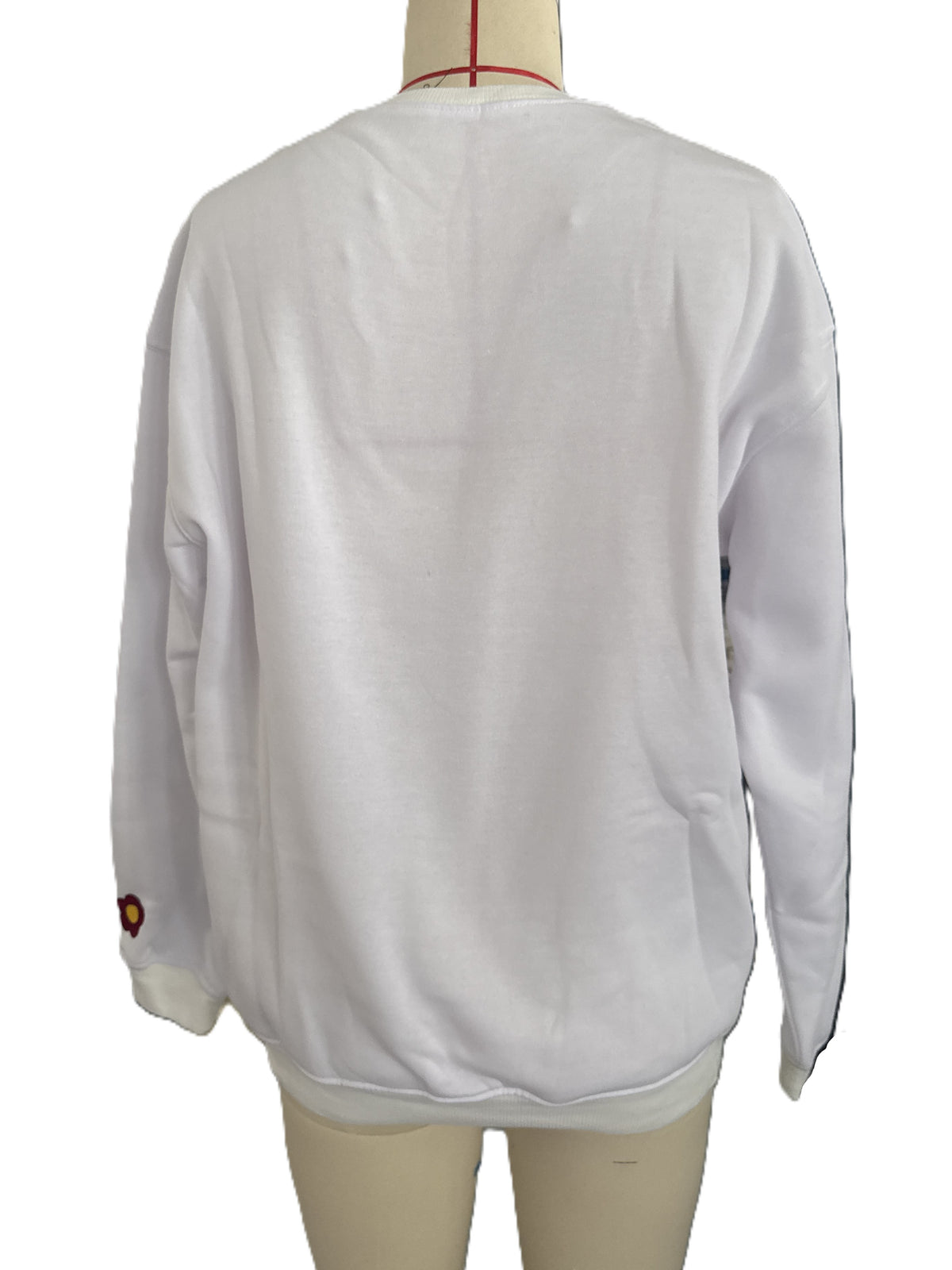 Retro Embroidered Slogan Crewneck Sweatshirt - Letters - 4