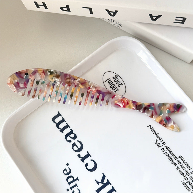 Fish Shaped Wide Tooth Detangling Comb - Decor