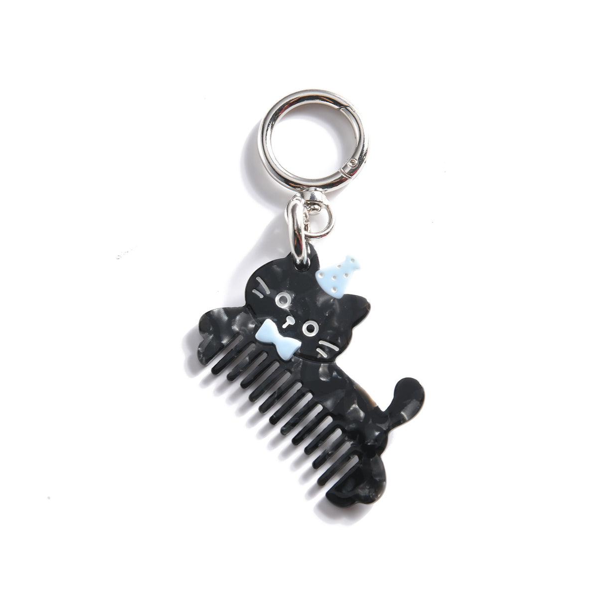 Animal And Dessert Mini Comb Keychain - Cat