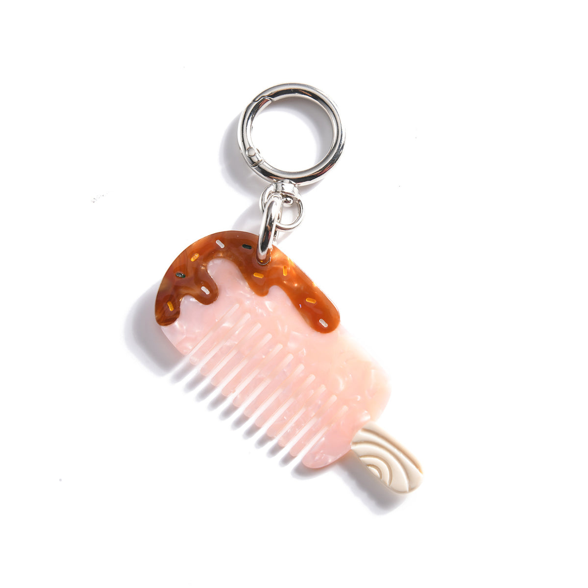 Animal And Dessert Mini Comb Keychain - IceCream