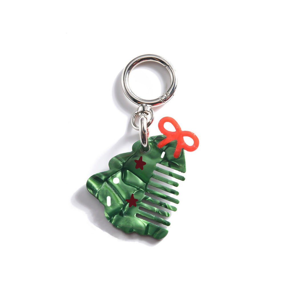 Animal And Dessert Mini Comb Keychain - Tree