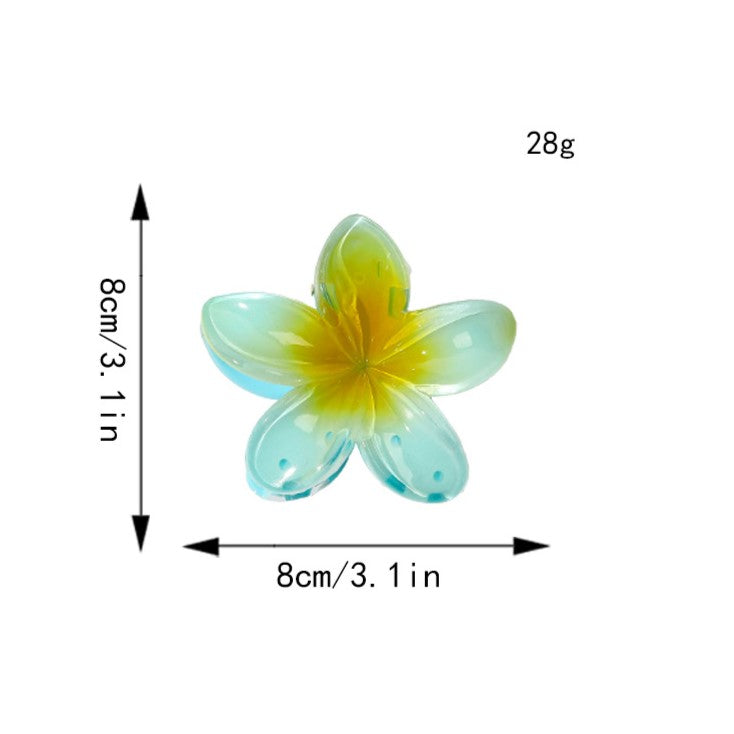Tropical Plumeria Blossom Claw Hair Clip - view 5