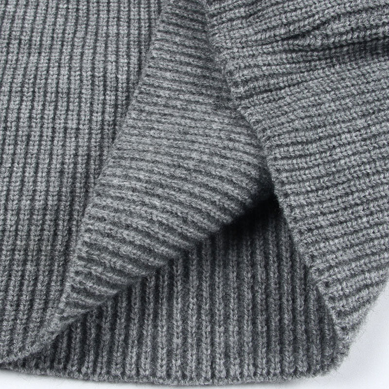 Ribbed Knit Puff Shoulder Mini Dress - Grey - 5