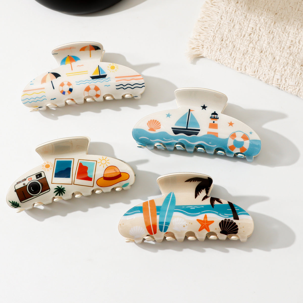 Seaside Vacation Print Hair Claw Clip - view 1