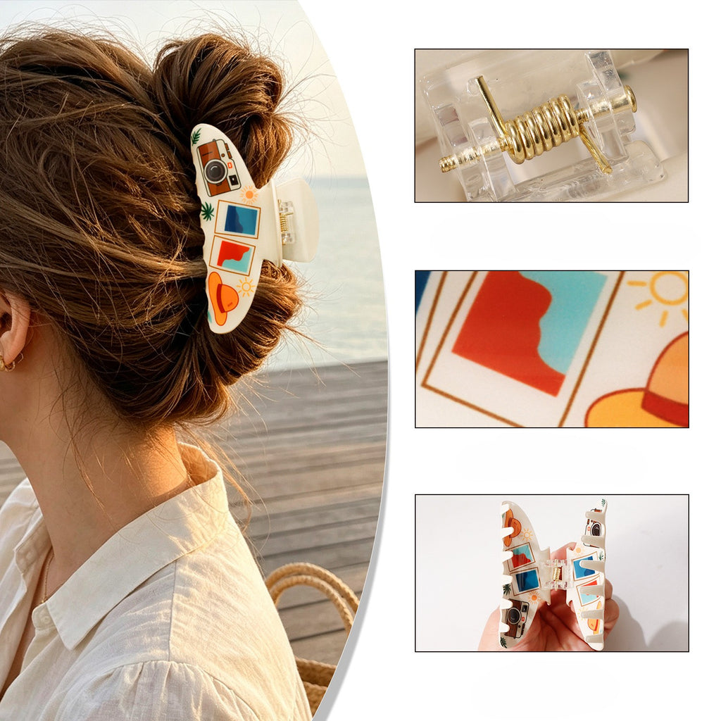 Seaside Vacation Print Hair Claw Clip - view 2