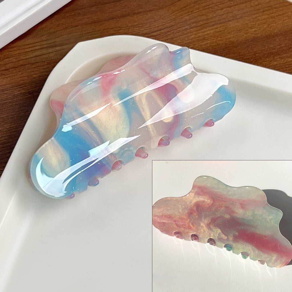 Cloud Shape Color Changing Claw Clip - Blue_purple