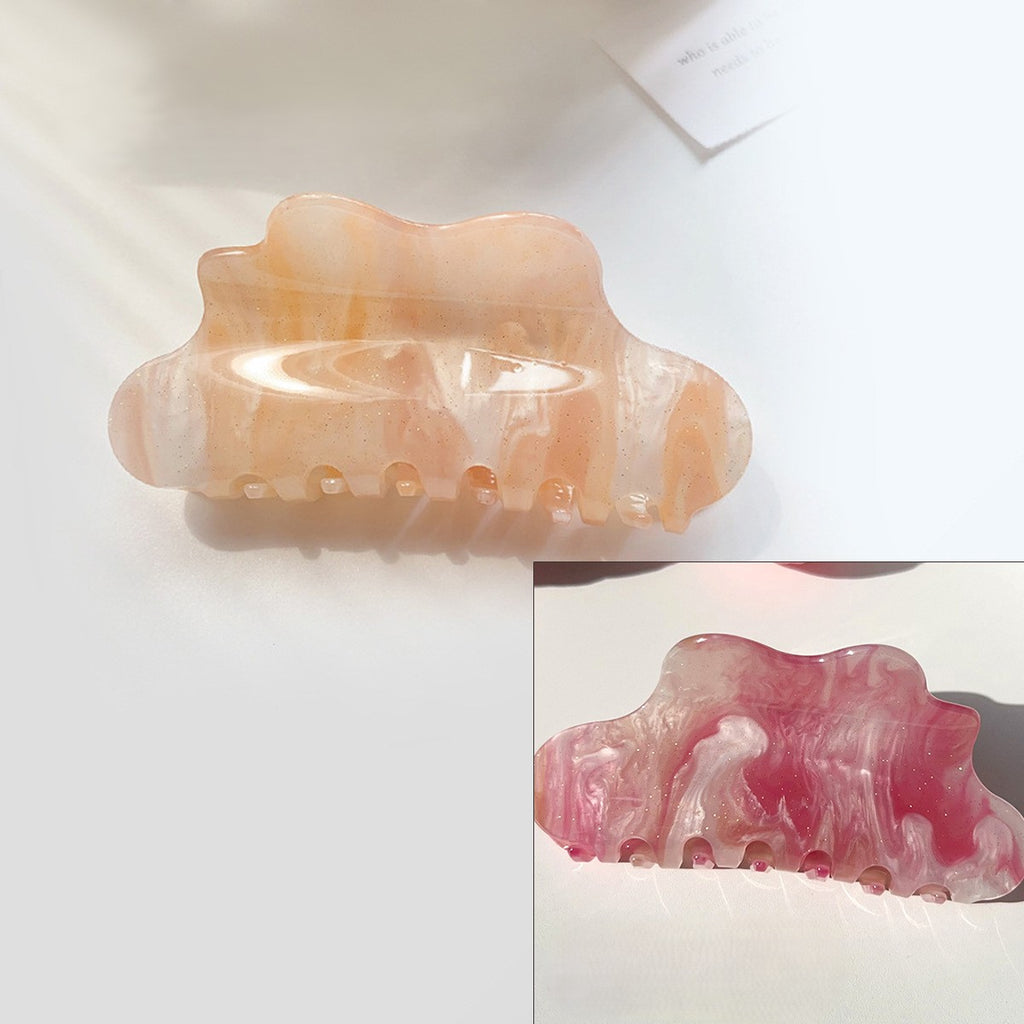Cloud Shape Color Changing Claw Clip - Peach_pink